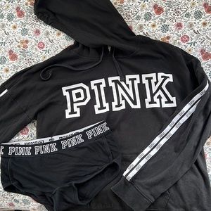 VS PINK Hoodie & Boy Shorts (set)